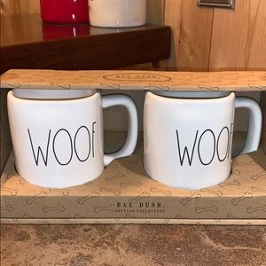 Rae Dunn “Woof”-Set of 2 Mugs